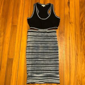 Ronny Kobo Collection Cut Out Bodycon Midi Dress